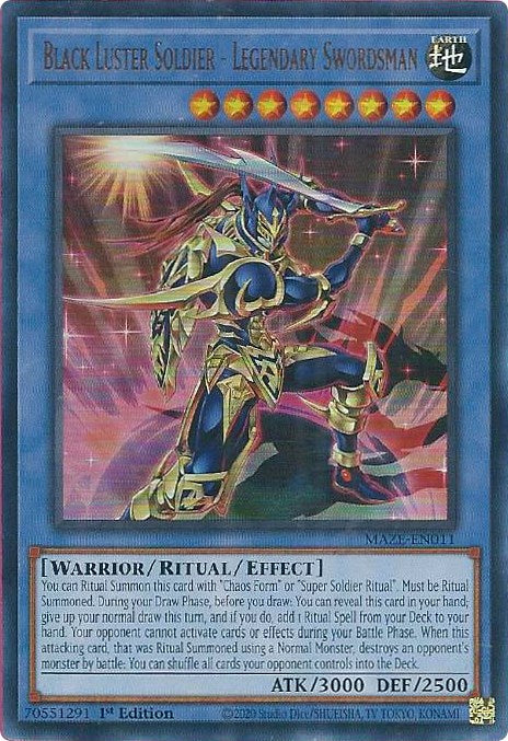 Black Luster Soldier - Legendary Swordsman [MAZE-EN011] Ultra Rare | Shuffle n Cut Hobbies & Games