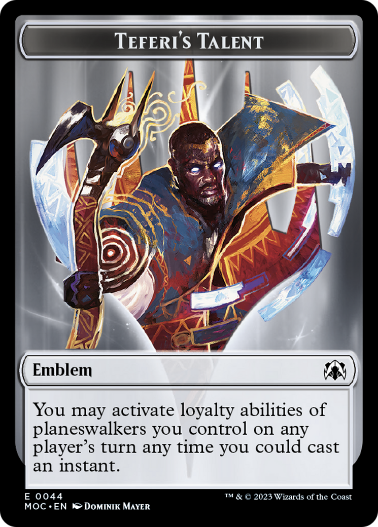 Teferi's Talent Emblem [March of the Machine Commander Tokens] | Shuffle n Cut Hobbies & Games