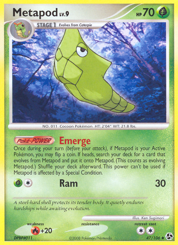 Metapod (47/106) [Diamond & Pearl: Great Encounters] | Shuffle n Cut Hobbies & Games