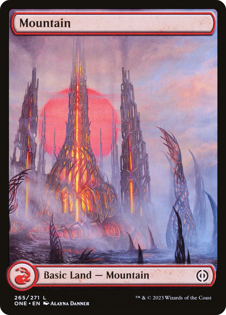 Mountain (265) (Full-Art) [Phyrexia: All Will Be One] | Shuffle n Cut Hobbies & Games