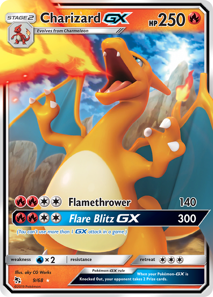 Charizard GX (9/68) [Sun & Moon: Hidden Fates] | Shuffle n Cut Hobbies & Games