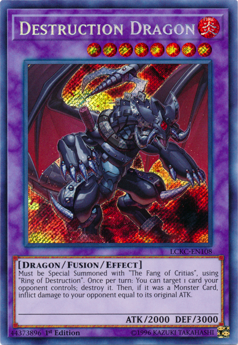 Destruction Dragon [LCKC-EN108] Secret Rare | Shuffle n Cut Hobbies & Games