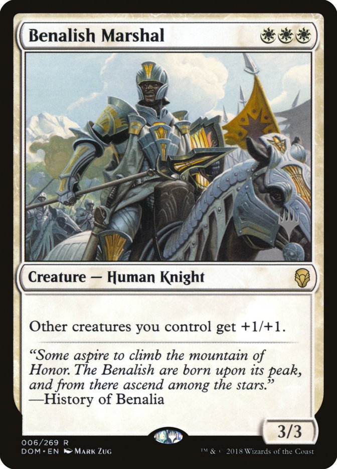 Benalish Marshal (Promo Pack) [Dominaria Promos] | Shuffle n Cut Hobbies & Games