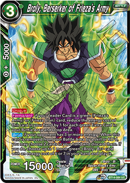 Broly, Berserker of Frieza's Army (BT14-084) [Cross Spirits] | Shuffle n Cut Hobbies & Games