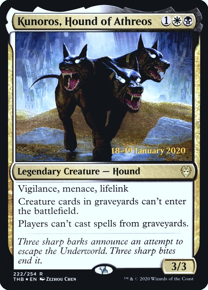 Kunoros, Hound of Athreos [Theros Beyond Death Prerelease Promos] | Shuffle n Cut Hobbies & Games