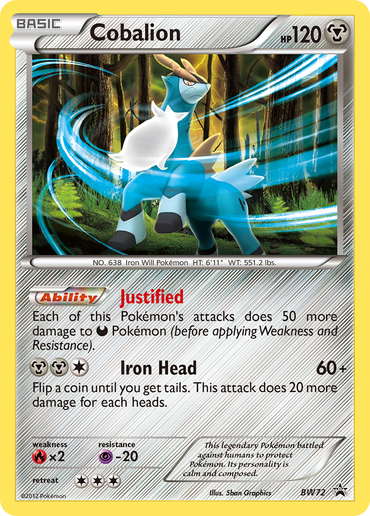 Cobalion (BW72) [Black & White: Black Star Promos] | Shuffle n Cut Hobbies & Games