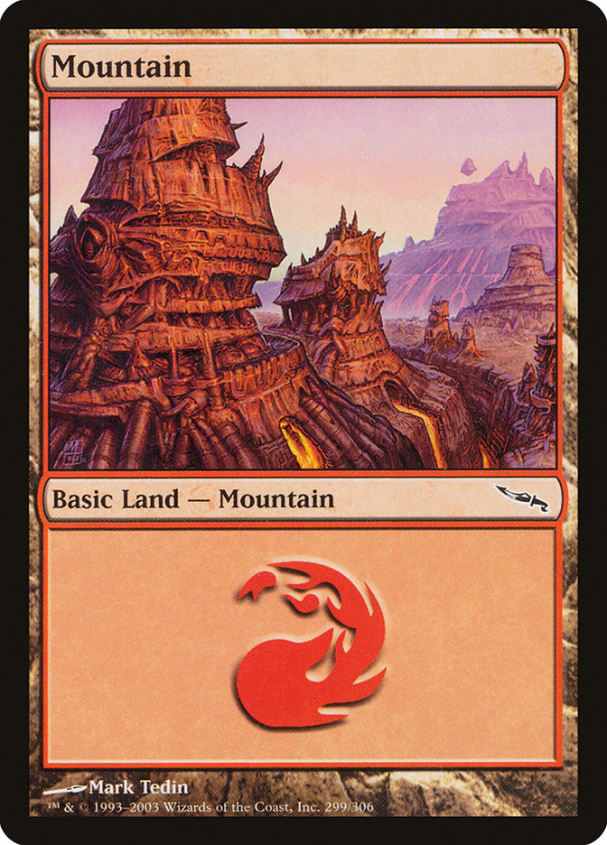 Mountain (299) [Mirrodin] | Shuffle n Cut Hobbies & Games