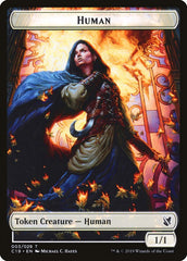 Treasure // Human Double-Sided Token [Commander 2019 Tokens] | Shuffle n Cut Hobbies & Games