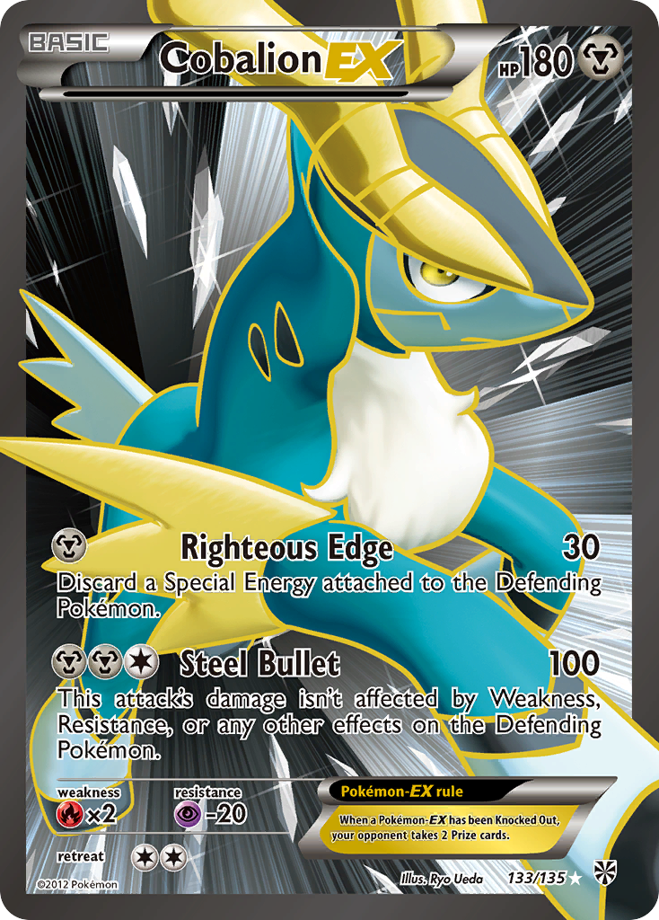 Cobalion EX (133/135) [Black & White: Plasma Storm] | Shuffle n Cut Hobbies & Games