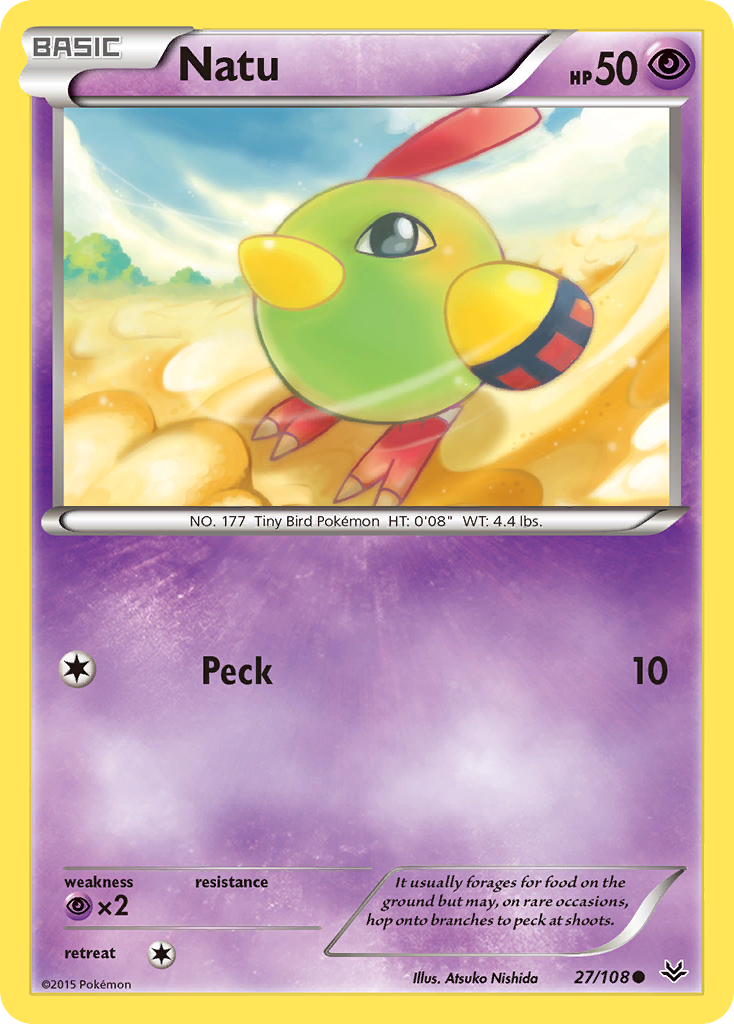 Natu (27/108) [XY: Roaring Skies] | Shuffle n Cut Hobbies & Games