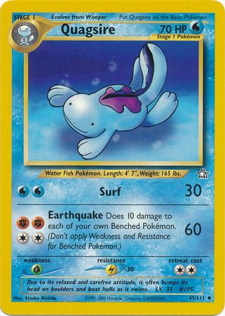 Quagsire (45/111) [Neo Genesis Unlimited] | Shuffle n Cut Hobbies & Games