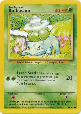 Bulbasaur (44/102) [Base Set Unlimited] | Shuffle n Cut Hobbies & Games