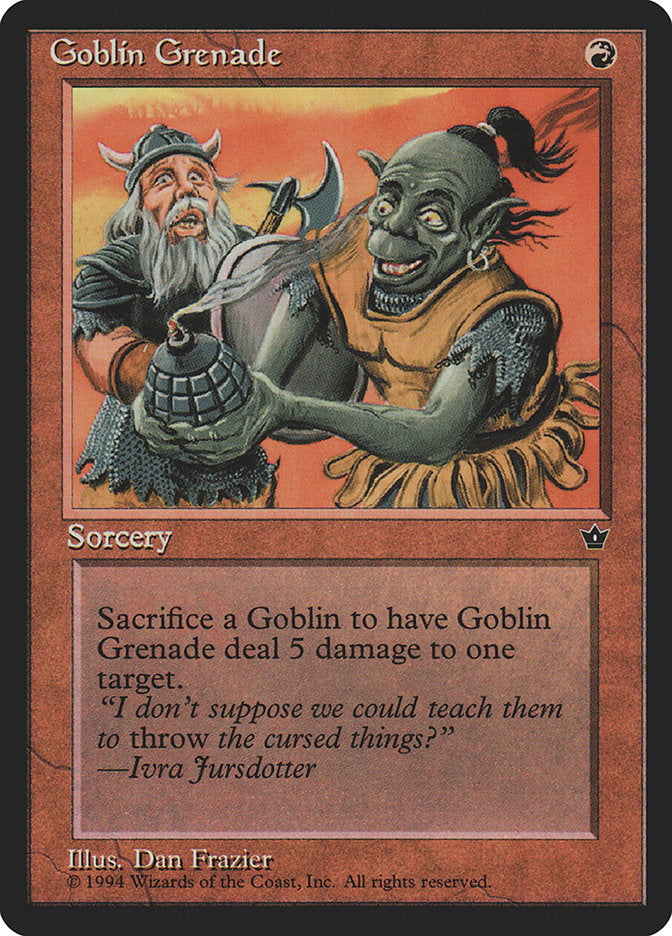 Goblin Grenade (Dan Frazier) [Fallen Empires] | Shuffle n Cut Hobbies & Games