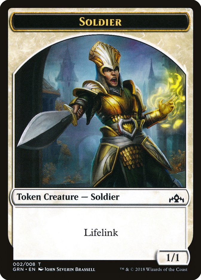 Soldier Token [Guilds of Ravnica Tokens] | Shuffle n Cut Hobbies & Games