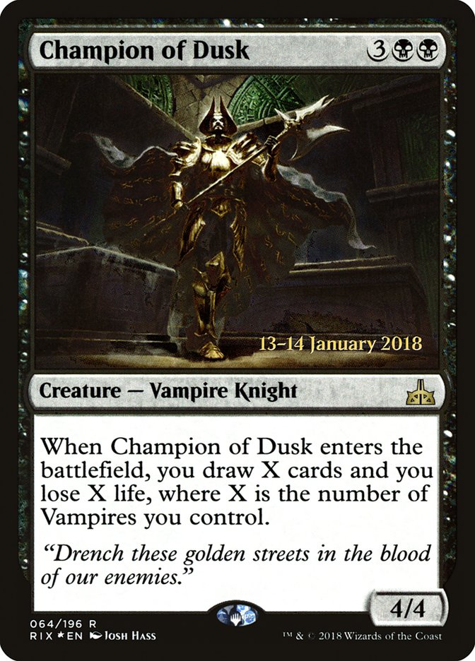 Champion of Dusk [Rivals of Ixalan Prerelease Promos] | Shuffle n Cut Hobbies & Games