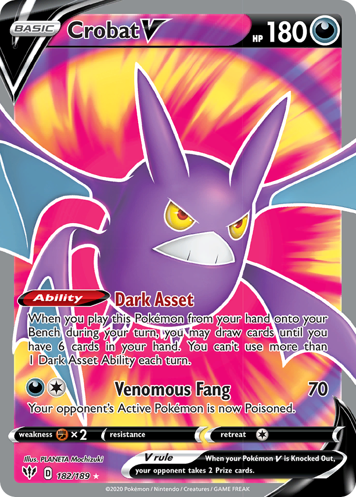 Crobat V (182/189) [Sword & Shield: Darkness Ablaze] | Shuffle n Cut Hobbies & Games