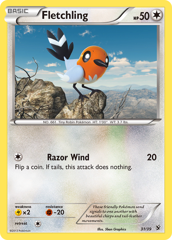 Fletchling (31/39) [XY: Kalos Starter Set] | Shuffle n Cut Hobbies & Games