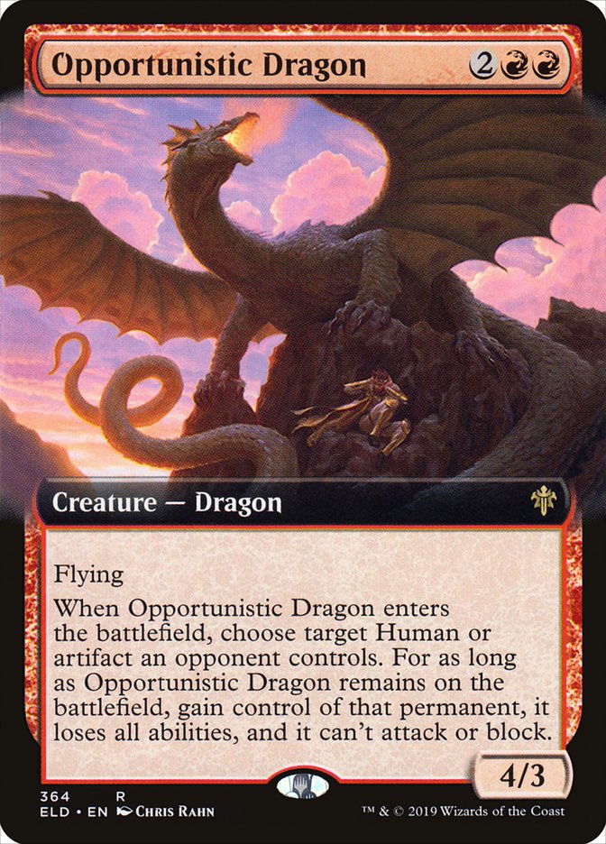 Opportunistic Dragon (Extended Art) [Throne of Eldraine] | Shuffle n Cut Hobbies & Games