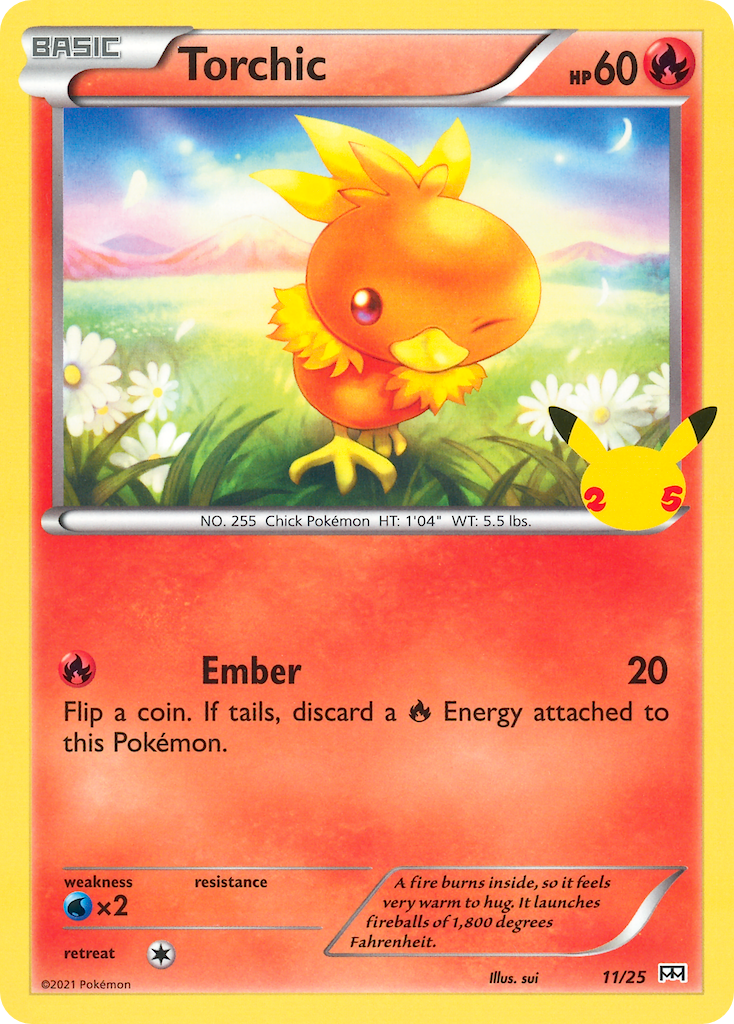 Torchic (11/25) [McDonald's 25th Anniversary] | Shuffle n Cut Hobbies & Games