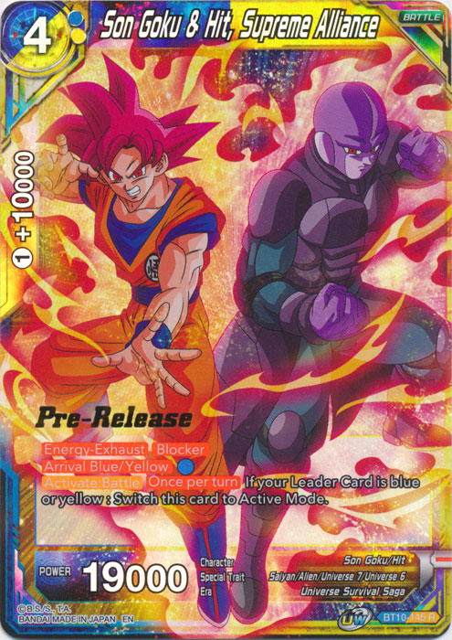 Son Goku & Hit, Supreme Alliance (BT10-145) [Rise of the Unison Warrior Prerelease Promos] | Shuffle n Cut Hobbies & Games