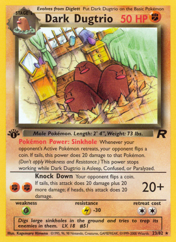 Dark Dugtrio (23/82) [Team Rocket 1st Edition] | Shuffle n Cut Hobbies & Games