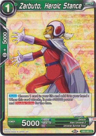 Zarbuto, Heroic Stance (Reprint) (DB2-081) [Battle Evolution Booster] | Shuffle n Cut Hobbies & Games