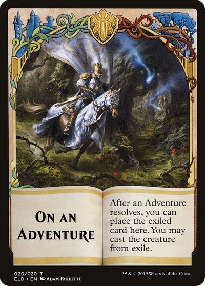 On An Adventure Double-Sided Emblem [Challenger Decks 2020 Tokens] | Shuffle n Cut Hobbies & Games