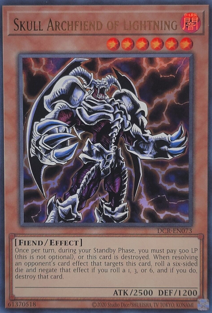 Skull Archfiend of Lightning (25th Anniversary) [DCR-EN073] Ultra Rare | Shuffle n Cut Hobbies & Games