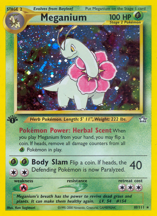 Meganium (10/111) [Neo Genesis 1st Edition] | Shuffle n Cut Hobbies & Games