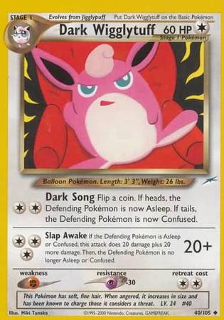 Dark Wigglytuff (40/105) [Neo Destiny Unlimited] | Shuffle n Cut Hobbies & Games