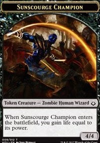 Sunscourge Champion // Zombie Double-Sided Token [Hour of Devastation Tokens] | Shuffle n Cut Hobbies & Games