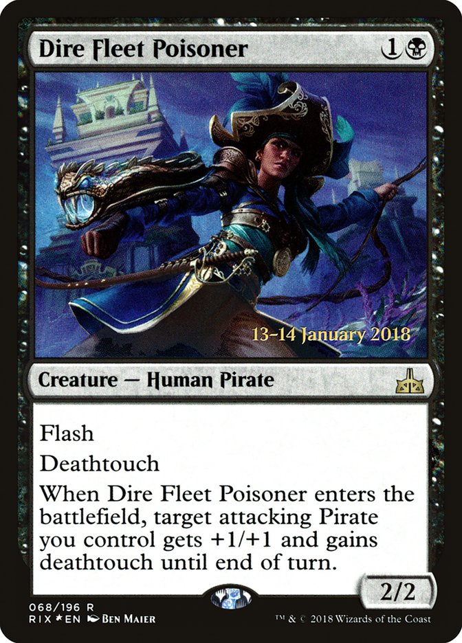 Dire Fleet Poisoner [Rivals of Ixalan Prerelease Promos] | Shuffle n Cut Hobbies & Games