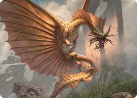 Ancient Gold Dragon Art Card (28) [Commander Legends: Battle for Baldur's Gate Art Series] | Shuffle n Cut Hobbies & Games