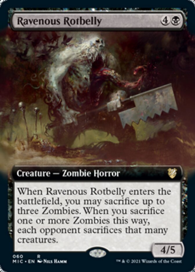 Ravenous Rotbelly (Extended Art) [Innistrad: Midnight Hunt Commander] | Shuffle n Cut Hobbies & Games