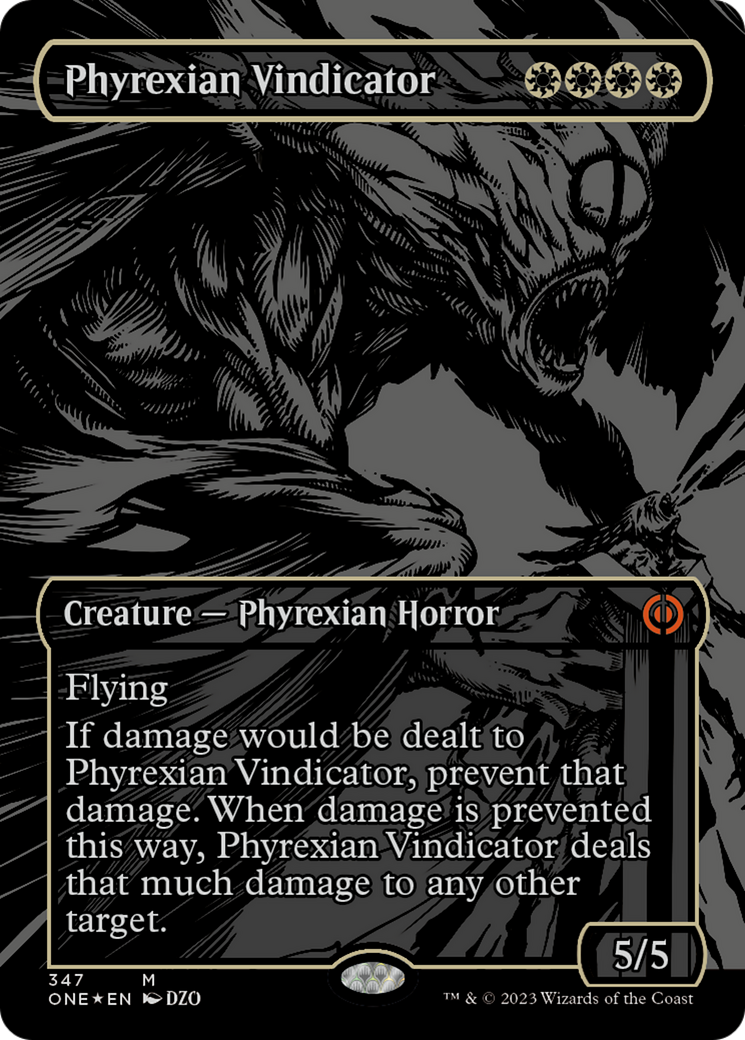 Phyrexian Vindicator (Oil Slick Raised Foil) [Phyrexia: All Will Be One] | Shuffle n Cut Hobbies & Games