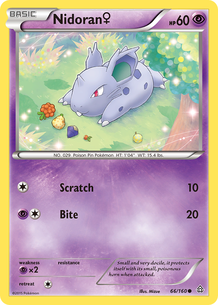 Nidoran (66/160) (Female) [XY: Primal Clash] | Shuffle n Cut Hobbies & Games