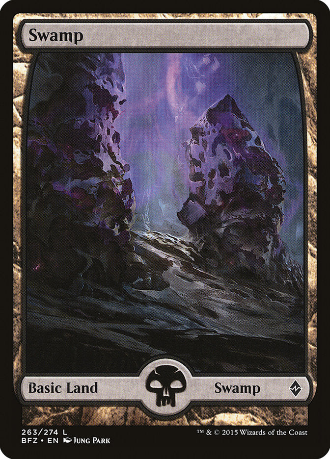 Swamp (263) (Full Art) [Battle for Zendikar] | Shuffle n Cut Hobbies & Games