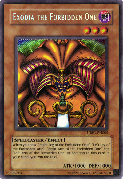 Exodia the Forbidden One [UBP1-EN005] Secret Rare | Shuffle n Cut Hobbies & Games