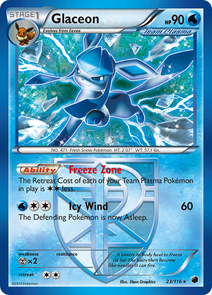 Glaceon (23/116) [Black & White: Plasma Freeze] | Shuffle n Cut Hobbies & Games