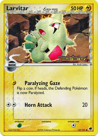 Larvitar (52/101) (Delta Species) (Stamped) [EX: Dragon Frontiers] | Shuffle n Cut Hobbies & Games