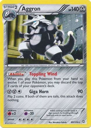 Aggron (80/124) (Cosmos Holo) [Black & White: Dragons Exalted] | Shuffle n Cut Hobbies & Games