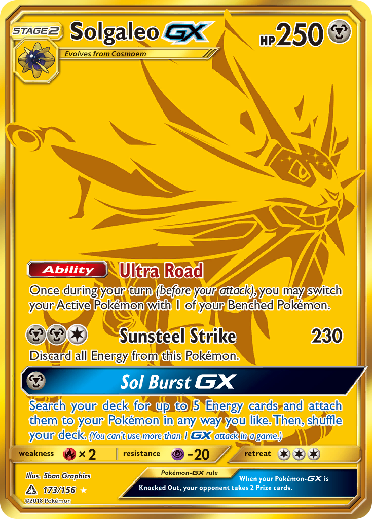 Solgaleo GX (173/156) [Sun & Moon: Ultra Prism] | Shuffle n Cut Hobbies & Games