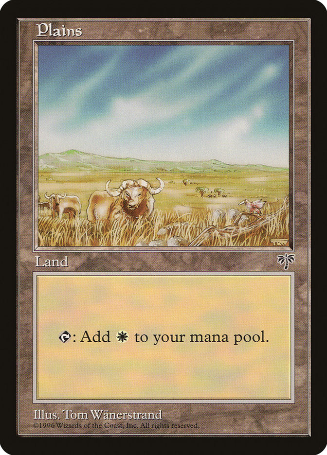 Plains (Oxen / Signature on Right) [Mirage] | Shuffle n Cut Hobbies & Games