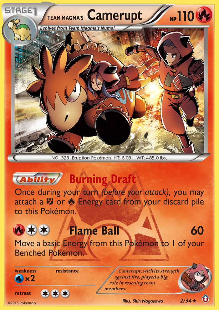 Team Magma's Camerupt (2/34) [XY: Double Crisis] | Shuffle n Cut Hobbies & Games