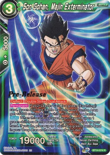 Son Gohan, Majin Exterminator (BT14-074) [Cross Spirits Prerelease Promos] | Shuffle n Cut Hobbies & Games