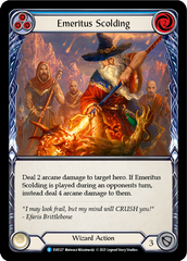 Emeritus Scolding (Blue) [EVR127] (Everfest)  1st Edition Rainbow Foil | Shuffle n Cut Hobbies & Games