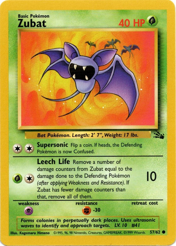 Zubat (57/62) [Fossil Unlimited] | Shuffle n Cut Hobbies & Games