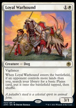 Loyal Warhound (Promo Pack) [Dungeons & Dragons: Adventures in the Forgotten Realms Promos] | Shuffle n Cut Hobbies & Games