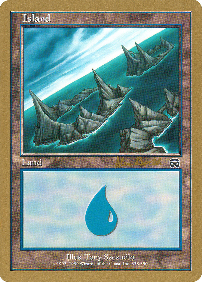 Island (ab338a) (Alex Borteh) [World Championship Decks 2001] | Shuffle n Cut Hobbies & Games