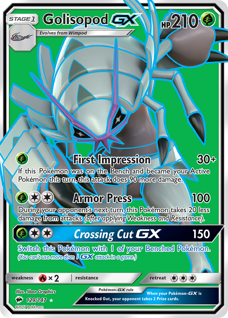 Golisopod GX (129/147) [Sun & Moon: Burning Shadows] | Shuffle n Cut Hobbies & Games